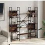 Smoked oak engineered wood shelf 155.5x24x166.5 cm by , Bookcases and shelves - Ref: Foro24-838860, Price: 97,16 €, Discount: %