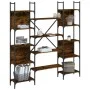 Smoked oak engineered wood shelf 155.5x24x166.5 cm by , Bookcases and shelves - Ref: Foro24-838860, Price: 97,16 €, Discount: %