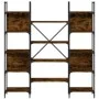 Smoked oak engineered wood shelf 155.5x24x166.5 cm by , Bookcases and shelves - Ref: Foro24-838860, Price: 97,16 €, Discount: %