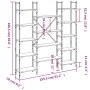 Smoked oak engineered wood shelf 155.5x24x166.5 cm by , Bookcases and shelves - Ref: Foro24-838860, Price: 97,16 €, Discount: %