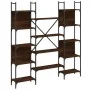 Estantería de madera ingeniería roble ahumado 155,5x24x166,5 cm de , Librerías y estanterías - Ref: Foro24-838862, Precio: 10...