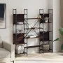 Estantería de madera ingeniería roble ahumado 155,5x24x166,5 cm de , Librerías y estanterías - Ref: Foro24-838862, Precio: 10...