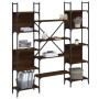 Smoked oak engineered wood shelf 155.5x24x166.5 cm by , Bookcases and shelves - Ref: Foro24-838862, Price: 101,85 €, Discount: %