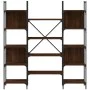 Estantería de madera ingeniería roble ahumado 155,5x24x166,5 cm de , Librerías y estanterías - Ref: Foro24-838862, Precio: 10...