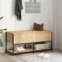 Engineered wood storage bench Sonoma oak 100x42.5x47 cm by , Benches for halls and storage - Ref: Foro24-839024, Price: 78,90...