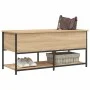 Engineered wood storage bench Sonoma oak 100x42.5x47 cm by , Benches for halls and storage - Ref: Foro24-839024, Price: 78,90...