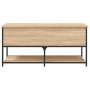 Bank mit Stauraum aus Holzwerkstoff, Sonoma-Eiche, 100 x 42,5 x 47 cm von , Bänke für Hallen und Lager - Ref: Foro24-839024, ...