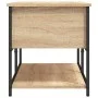 Bank mit Stauraum aus Holzwerkstoff, Sonoma-Eiche, 100 x 42,5 x 47 cm von , Bänke für Hallen und Lager - Ref: Foro24-839024, ...