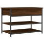 Shoe bench engineered wood smoked oak 70x42.5x50 cm by , Benches for halls and storage - Ref: Foro24-839032, Price: 58,90 €, ...
