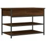 Shoe bench engineered wood smoked oak 70x42.5x50 cm by , Benches for halls and storage - Ref: Foro24-839032, Price: 58,16 €, ...
