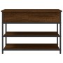 Shoe bench engineered wood smoked oak 70x42.5x50 cm by , Benches for halls and storage - Ref: Foro24-839032, Price: 58,90 €, ...