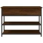 Shoe bench engineered wood smoked oak 70x42.5x50 cm by , Benches for halls and storage - Ref: Foro24-839032, Price: 58,16 €, ...