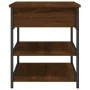Shoe bench engineered wood smoked oak 70x42.5x50 cm by , Benches for halls and storage - Ref: Foro24-839032, Price: 58,16 €, ...
