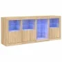 Sideboard mit LED-Leuchten Sonoma-Eiche 164x37x67 cm von , Sideboards - Ref: Foro24-3209053, Preis: 221,71 €, Rabatt: %