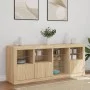 Sideboard mit LED-Leuchten Sonoma-Eiche 164x37x67 cm von , Sideboards - Ref: Foro24-3209053, Preis: 221,71 €, Rabatt: %