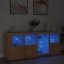 Sideboard mit LED-Leuchten Sonoma-Eiche 164x37x67 cm von , Sideboards - Ref: Foro24-3209053, Preis: 221,71 €, Rabatt: %
