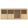 Sideboard mit LED-Leuchten Sonoma-Eiche 164x37x67 cm von , Sideboards - Ref: Foro24-3209053, Preis: 221,71 €, Rabatt: %