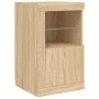 Sideboard mit LED-Leuchten Sonoma-Eiche 164x37x67 cm von , Sideboards - Ref: Foro24-3209053, Preis: 221,71 €, Rabatt: %