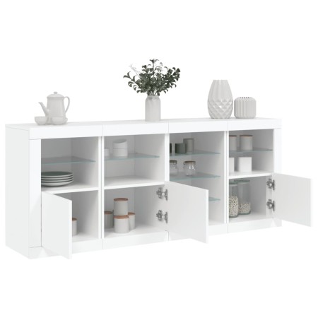 Sideboard mit weißen LED-Leuchten 164x37x67 cm von , Sideboards - Ref: Foro24-3209051, Preis: 229,82 €, Rabatt: %