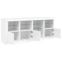 Sideboard mit weißen LED-Leuchten 164x37x67 cm von , Sideboards - Ref: Foro24-3209051, Preis: 229,82 €, Rabatt: %