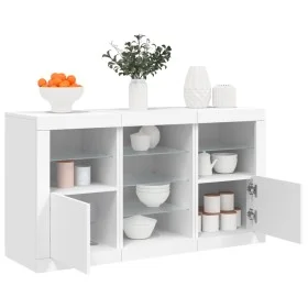 Aparador con luces LED blanco 123x37x67 cm de , Aparadores - Ref: Foro24-3209079, Precio: 175,75 €, Descuento: %