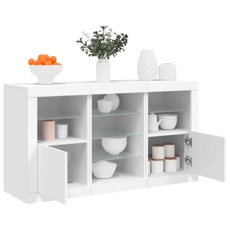 Sideboard with white LED lights 123x37x67 cm by , Sideboards - Ref: Foro24-3209079, Price: 175,75 €, Discount: %