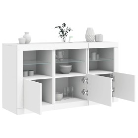 Sideboard mit weißen LED-Leuchten 123x37x67 cm von , Sideboards - Ref: Foro24-3209058, Preis: 177,08 €, Rabatt: %