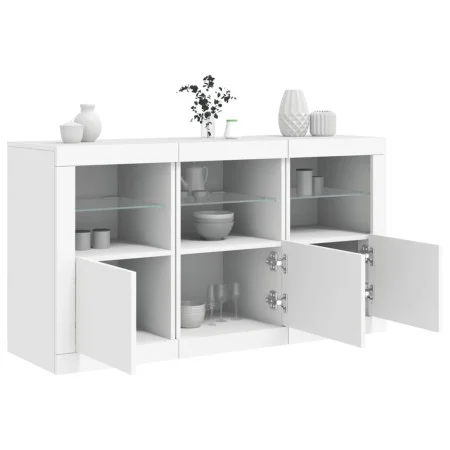 Sideboard mit weißen LED-Leuchten 123x37x67 cm von , Sideboards - Ref: Foro24-3209058, Preis: 172,36 €, Rabatt: %