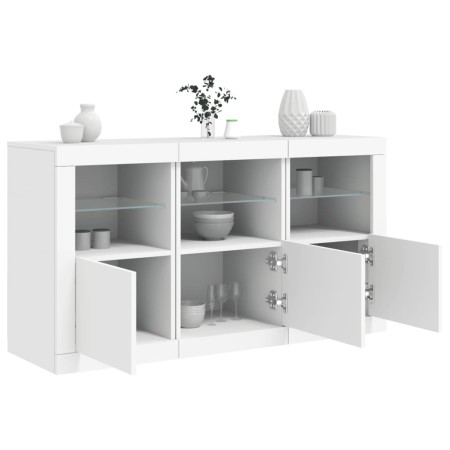 Sideboard with white LED lights 123x37x67 cm by , Sideboards - Ref: Foro24-3209058, Price: 182,79 €, Discount: %