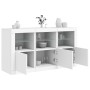 Sideboard mit weißen LED-Leuchten 123x37x67 cm von , Sideboards - Ref: Foro24-3209058, Preis: 177,08 €, Rabatt: %