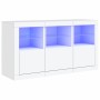 Sideboard mit weißen LED-Leuchten 123x37x67 cm von , Sideboards - Ref: Foro24-3209058, Preis: 177,08 €, Rabatt: %
