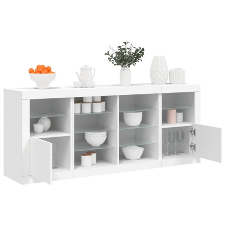 Sideboard mit weißen LED-Leuchten 163x37x67 cm von , Sideboards - Ref: Foro24-3209093, Preis: 194,28 €, Rabatt: %