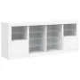 Sideboard with white LED lights 163x37x67 cm by , Sideboards - Ref: Foro24-3209093, Price: 187,57 €, Discount: %