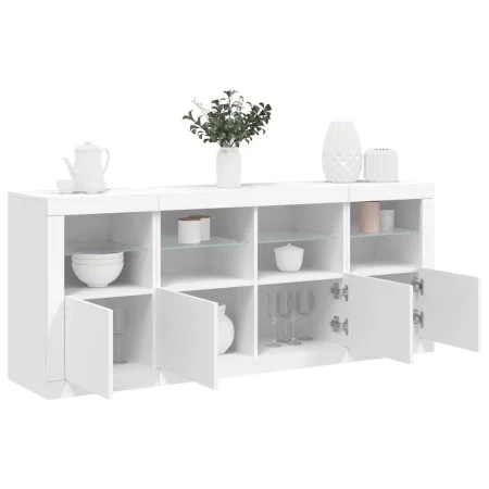Sideboard mit weißen LED-Leuchten 163x37x67 cm von , Sideboards - Ref: Foro24-3209072, Preis: 186,72 €, Rabatt: %