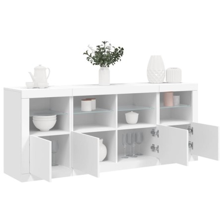 Sideboard mit weißen LED-Leuchten 163x37x67 cm von , Sideboards - Ref: Foro24-3209072, Preis: 192,91 €, Rabatt: %