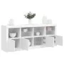 Sideboard mit weißen LED-Leuchten 163x37x67 cm von , Sideboards - Ref: Foro24-3209072, Preis: 186,72 €, Rabatt: %