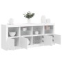 Sideboard mit weißen LED-Leuchten 163x37x67 cm von , Sideboards - Ref: Foro24-3209072, Preis: 192,91 €, Rabatt: %
