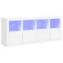 Sideboard mit weißen LED-Leuchten 163x37x67 cm von , Sideboards - Ref: Foro24-3209072, Preis: 186,72 €, Rabatt: %
