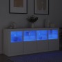 Sideboard mit weißen LED-Leuchten 163x37x67 cm von , Sideboards - Ref: Foro24-3209072, Preis: 192,91 €, Rabatt: %