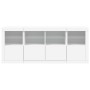 Sideboard mit weißen LED-Leuchten 163x37x67 cm von , Sideboards - Ref: Foro24-3209072, Preis: 192,91 €, Rabatt: %