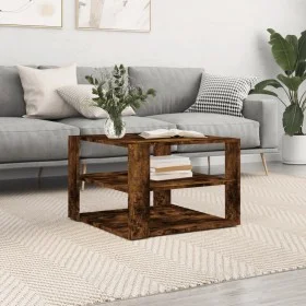 Couchtisch aus geräuchertem Eichenholzwerkstoff, 59,5 x 59,5 x 40 cm von , Couchtisch - Ref: Foro24-834254, Preis: 30,12 €, R...