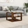 Smoked oak engineered wood coffee table 59.5x59.5x40 cm by , Coffee table - Ref: Foro24-834254, Price: 30,12 €, Discount: %