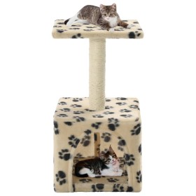 Katzenkratzbaum mit Sisalstamm 55 cm beige Drucke von vidaXL, Katzenmöbel - Ref: Foro24-170540, Preis: 29,31 €, Rabatt: %