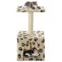 Katzenkratzbaum mit Sisalstamm 55 cm beige Drucke von vidaXL, Katzenmöbel - Ref: Foro24-170540, Preis: 23,45 €, Rabatt: %