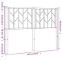 Kopfteil aus weißem Metall, 120 cm von , Kopf- und Fußteile - Ref: Foro24-374517, Preis: 28,48 €, Rabatt: %