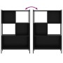 Schwarzes Holzwerkstoffregal 72x28x109 cm von , Bücherregale und Regale - Ref: Foro24-838883, Preis: 63,66 €, Rabatt: %