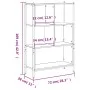 Schwarzes Holzwerkstoffregal 72x28x109 cm von , Bücherregale und Regale - Ref: Foro24-838883, Preis: 62,88 €, Rabatt: %