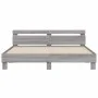 Sonoma gray headboard bed frame and LED lights 180x200 cm by , Beds and slatted bases - Ref: Foro24-3207530, Price: 171,13 €,...
