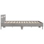 Estructura de cama cabecero y luces LED gris Sonoma 180x200 cm de , Camas y somieres - Ref: Foro24-3207530, Precio: 179,75 €,...