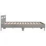 Sonoma gray headboard bed frame and LED lights 180x200 cm by , Beds and slatted bases - Ref: Foro24-3207530, Price: 171,13 €,...